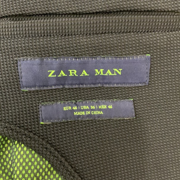 ZARA MENS CASUAL NAVY BLAZER - SIZE 36R - Picture 8 of 8